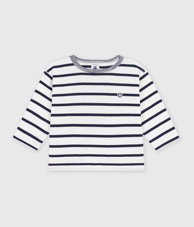Tee-shirt bébé en coton manches longues