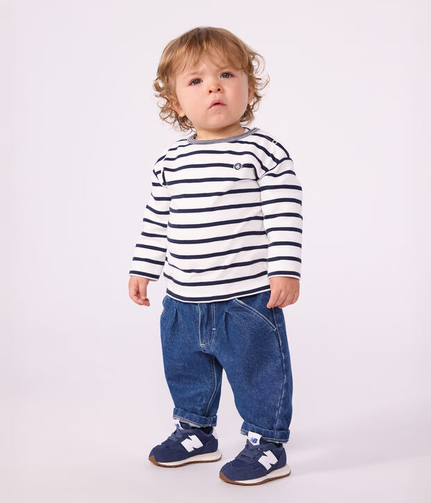 Tee-shirt bébé en coton manches longues