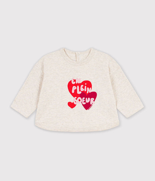 Tee-shirt bébé en coton manches longues