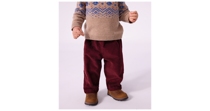 Pantalon bébé en velours uni