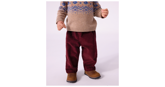 Pantalon bébé en velours uni