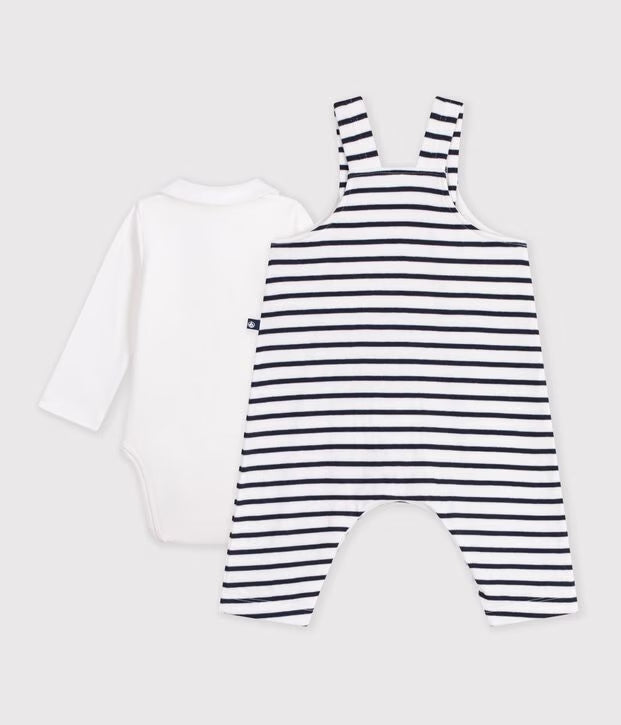 Ensemble salopette/Body manches longues