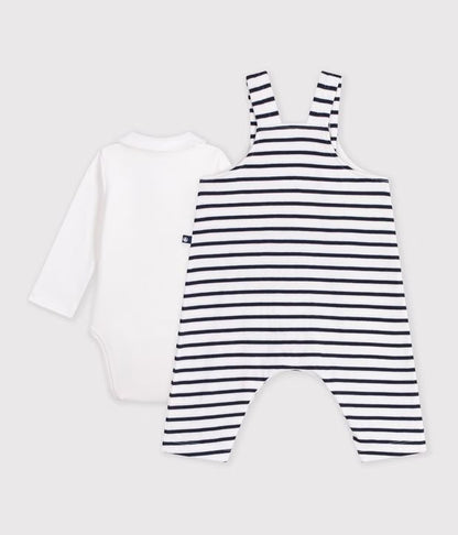Ensemble salopette/Body manches longues