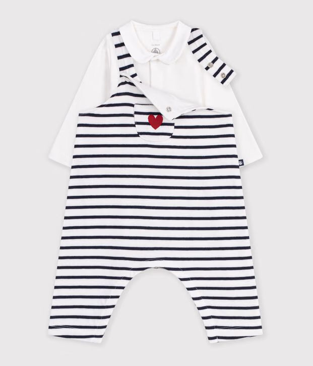 Ensemble salopette/Body manches longues