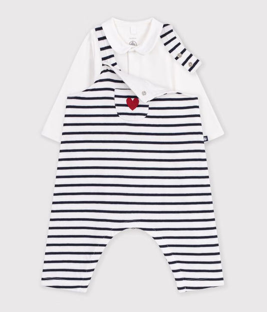 Ensemble salopette/Body manches longues