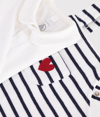 Ensemble salopette/Body manches longues