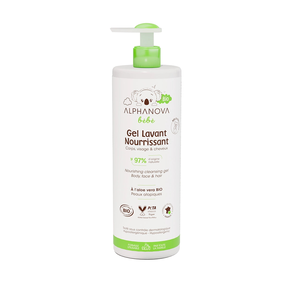 Gel lavant nourrissant 400 ml - Alphanova