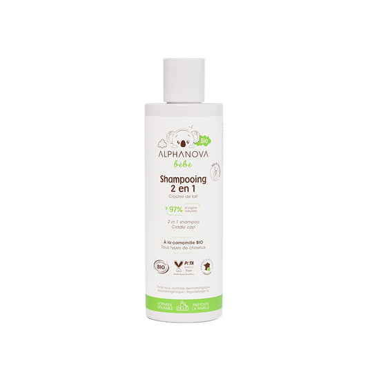 Shampooing 2 en 1 bébé certifié bio Croûtes de lait - 200ml
