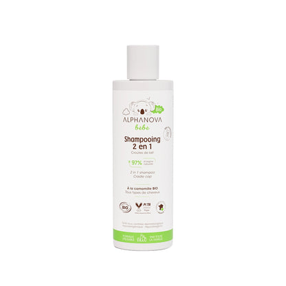 Shampooing 2 en 1 bébé certifié bio Croûtes de lait - 200ml