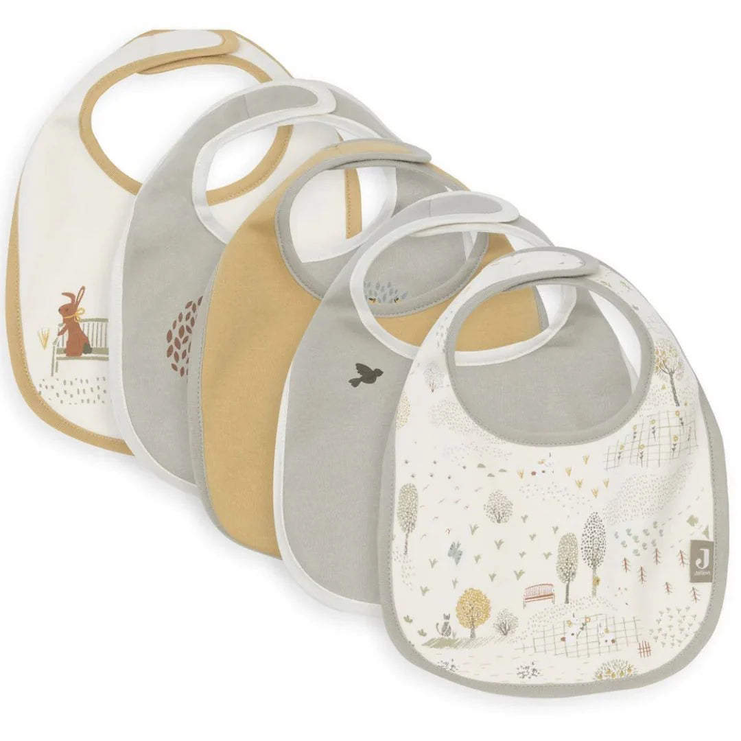 Lot de 5 Bavoirs Jersey imperméables Jollein