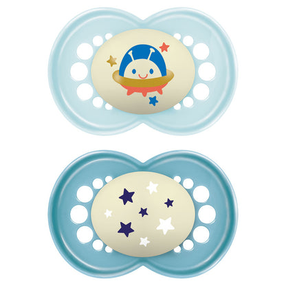 Lot de 2 sucettes Nuit 6-16 mois