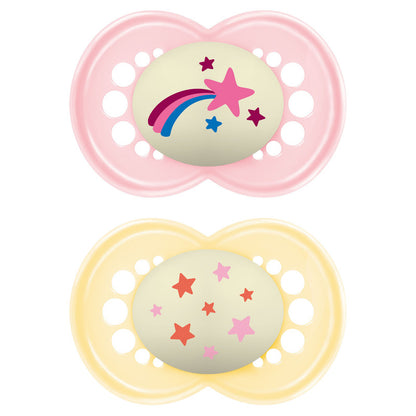 Lot de 2 sucettes Nuit 6-16 mois