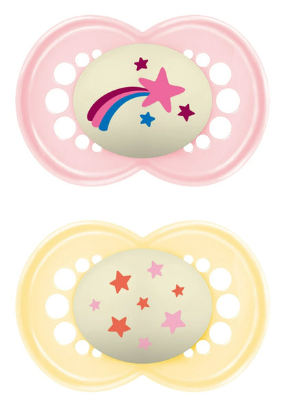 Lot de 2 sucettes Nuit 16-36 mois