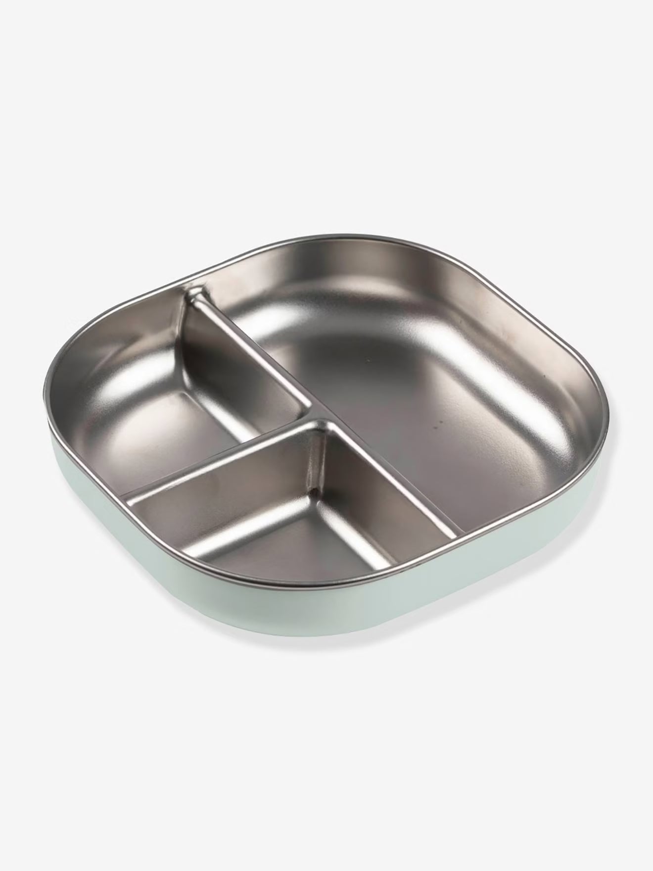 Assiette compartimentée en inox