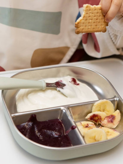 Assiette compartimentée en inox