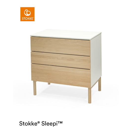 Commode complète Sleepi : caisson + pieds + tiroirs
