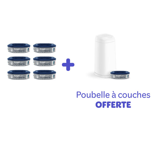 Poubelle à couches OFFERTE pour l'achat d'un lot de 6 recharges