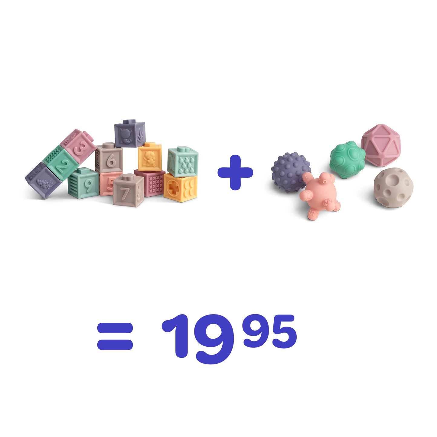Lot de 12 cubes sensoriels + lot de balles sensorielles = 19,95 CHF