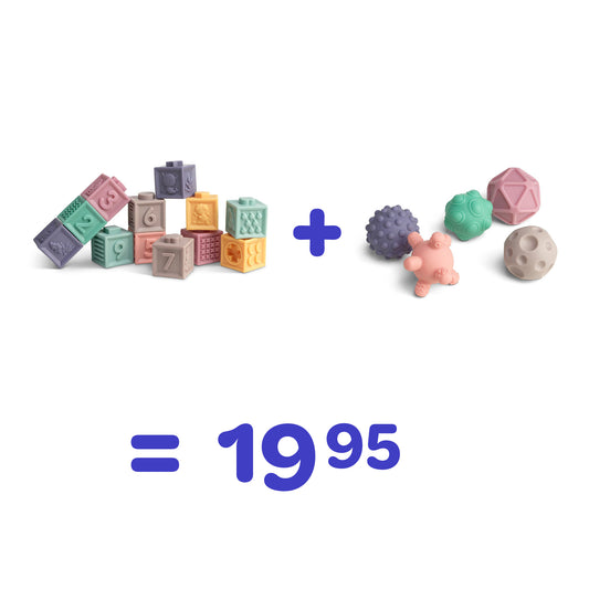 Lot de 12 cubes sensoriels + lot de balles sensorielles = 19,95 CHF
