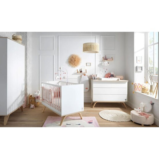 Chambre Serena : lit 60x120 + commode + armoire
