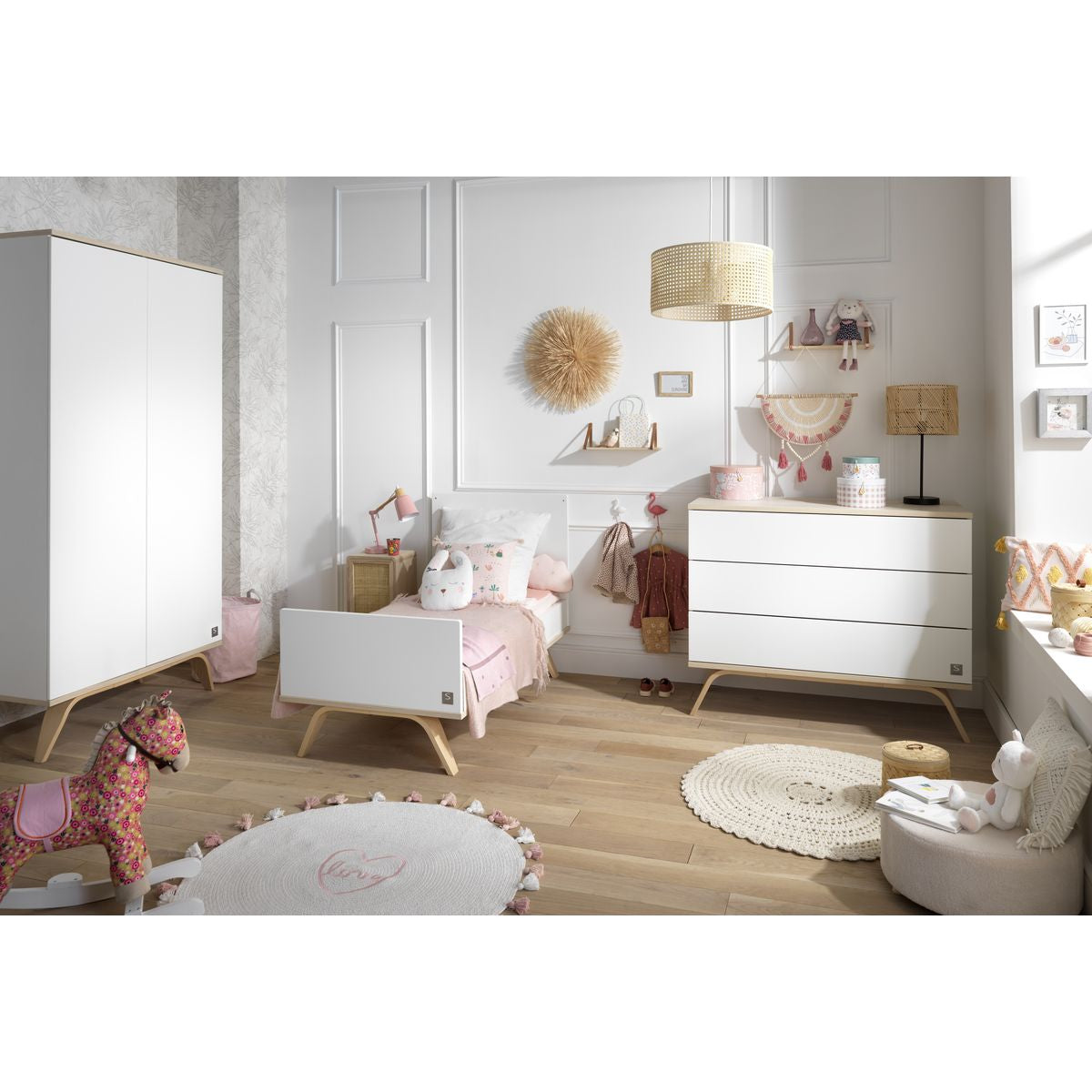 Chambre Serena : lit 70x140 + commode + armoire