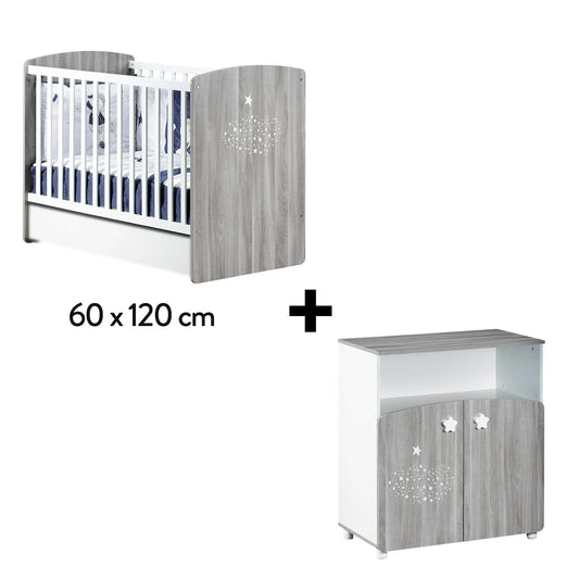 Chambre Hugo Duo : lit 60 x 120 cm + commode