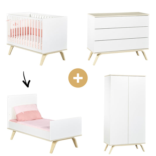 Chambre Serena : lit 70x140 + commode + armoire