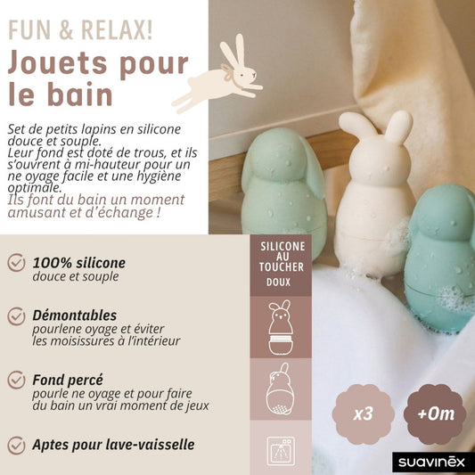 Set de 3 jouets de bain - Coloris assortis