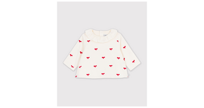Blouse bébé en coton manches longues