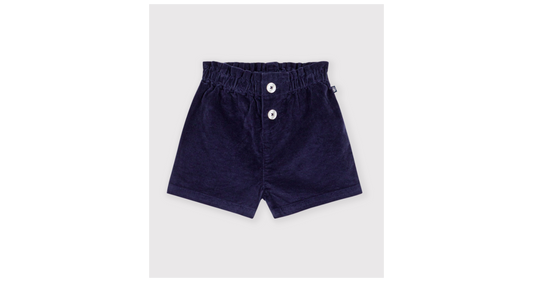 Short bébé en velours