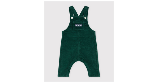 Salopette bébé en velours jambes longues