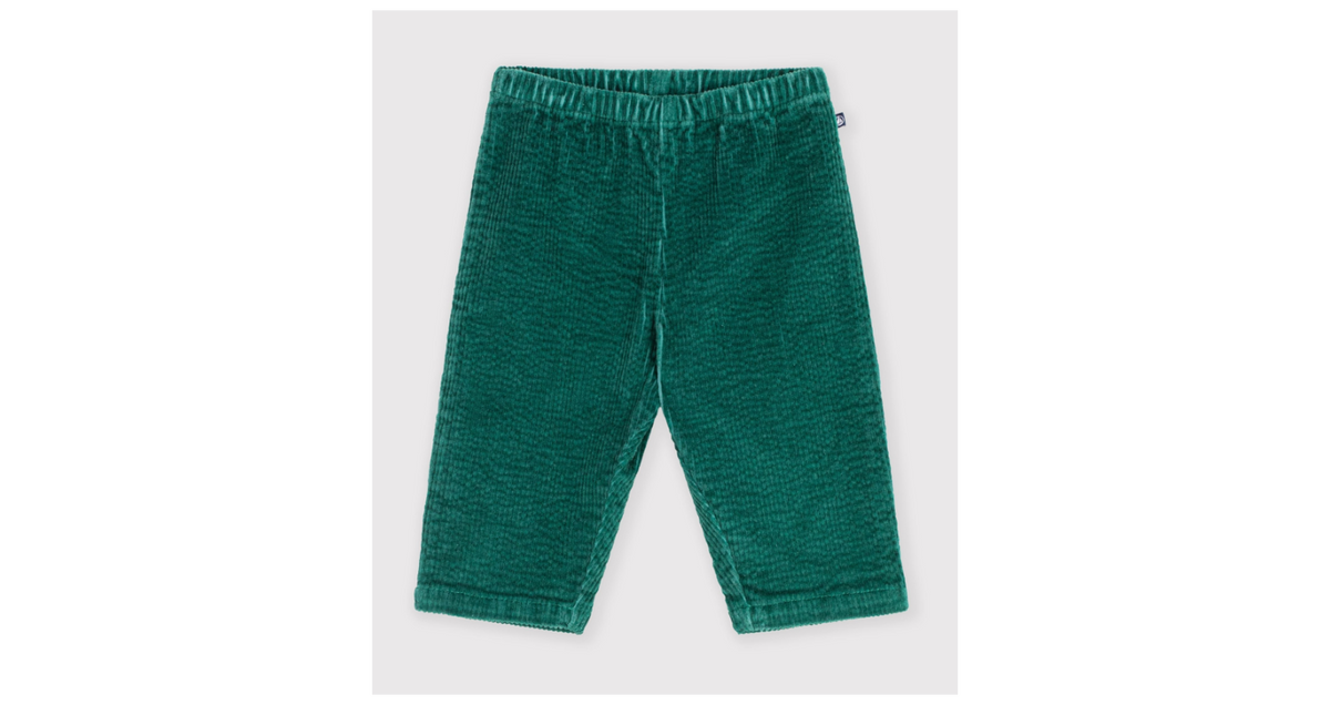Pantalon bébé en velours uni